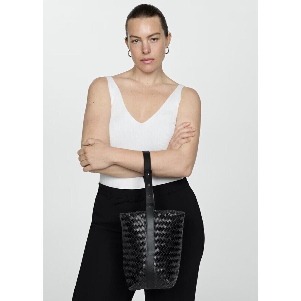 MNG By Mango Knit strap top Ecru 2XL - Picture 3 of 9